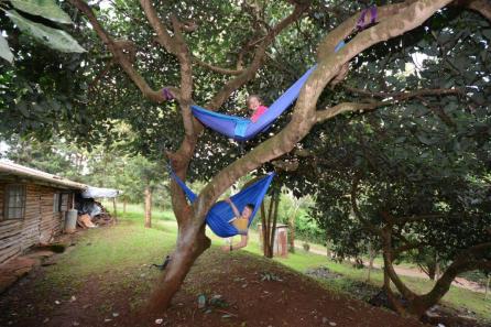 Rees and one her new friends