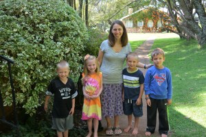The first graders with their fabulous teacher "Aunt Erin."
